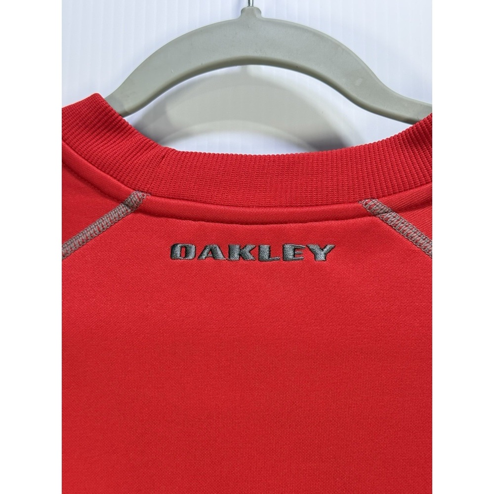 Men's Vintage 90's Y2K Oakley Software Center Logo Red Long Sleeve T-Shirt Sz L - Picture 9 of 10